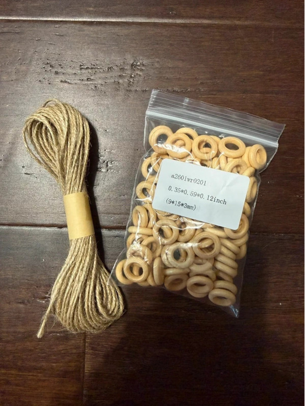 New Boho Decor - Wooden Beads and String